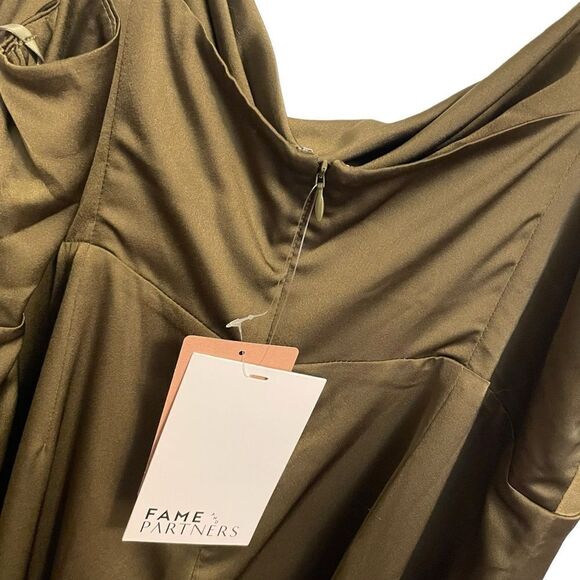 BHLDN Fame and Partners Thais Jumpsuit Green Size 18 NWT - Picture 6 of 10